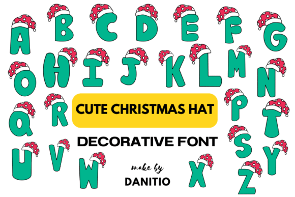 Cute Christmas Hat: A Fun Display Font for Festive Designs