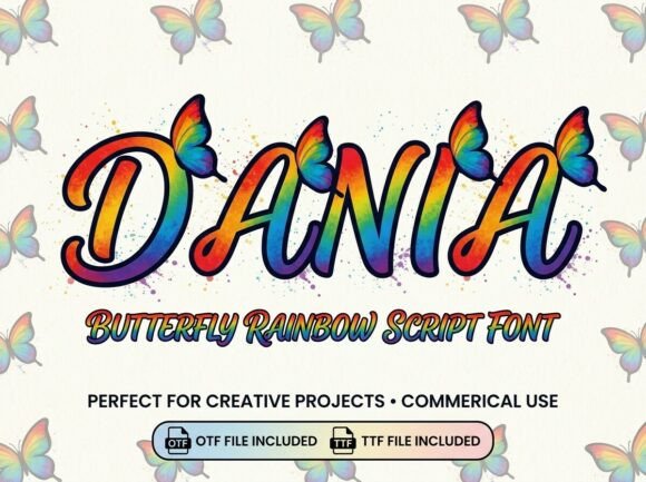 Dania: A Celebration of Flight and Color in Display Typography