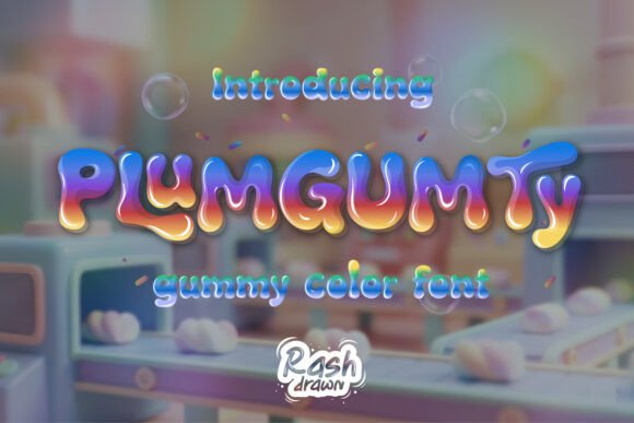 Plumgumty: The Glossy Gummy Font for Vibrant Design
